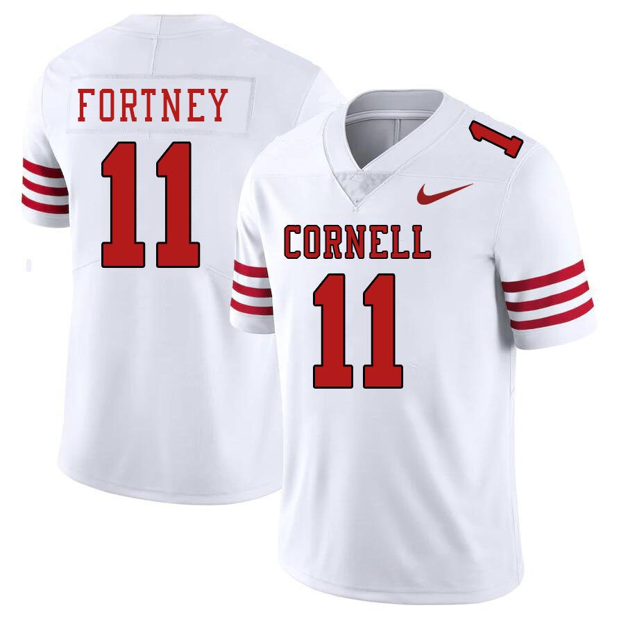 Men-Youth #11 Jackson Fortney Cornell Big Red 2023 College Football Jerseys Stitched Sale-White